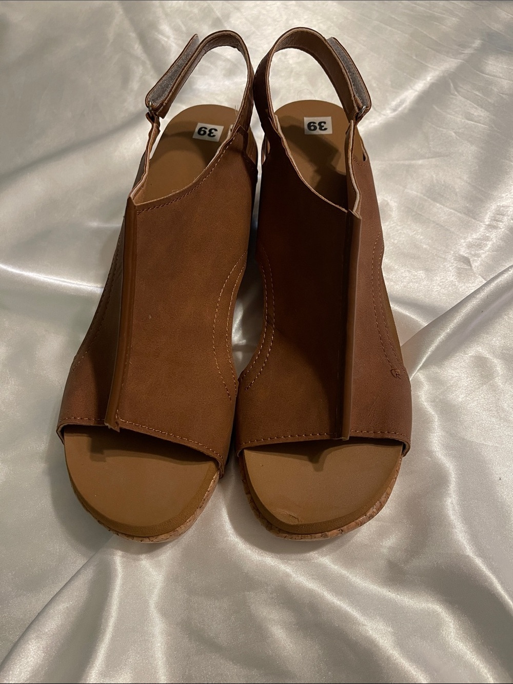 Brown Open-Toe Slingback Women’s Sandals